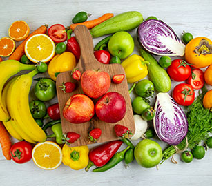 healthy fruits and vegetables